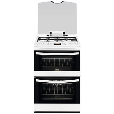 Zanussi ZCK68300W Dual Fuel Cooker, White Zanussi ZCK68300W Dual Fuel Cooker, White